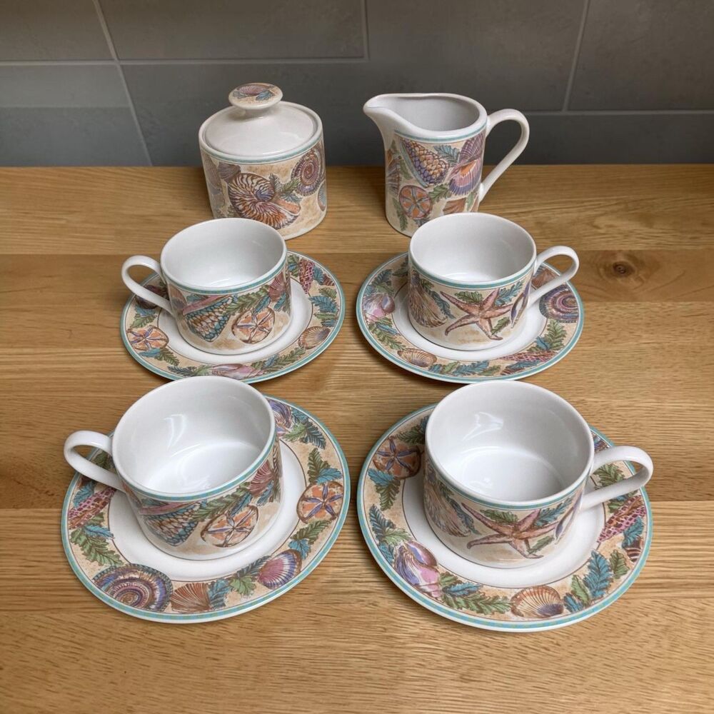 Habitat Americana Caribbean by Omnibus by Fitz and Floyd Vintage Tea Service Set